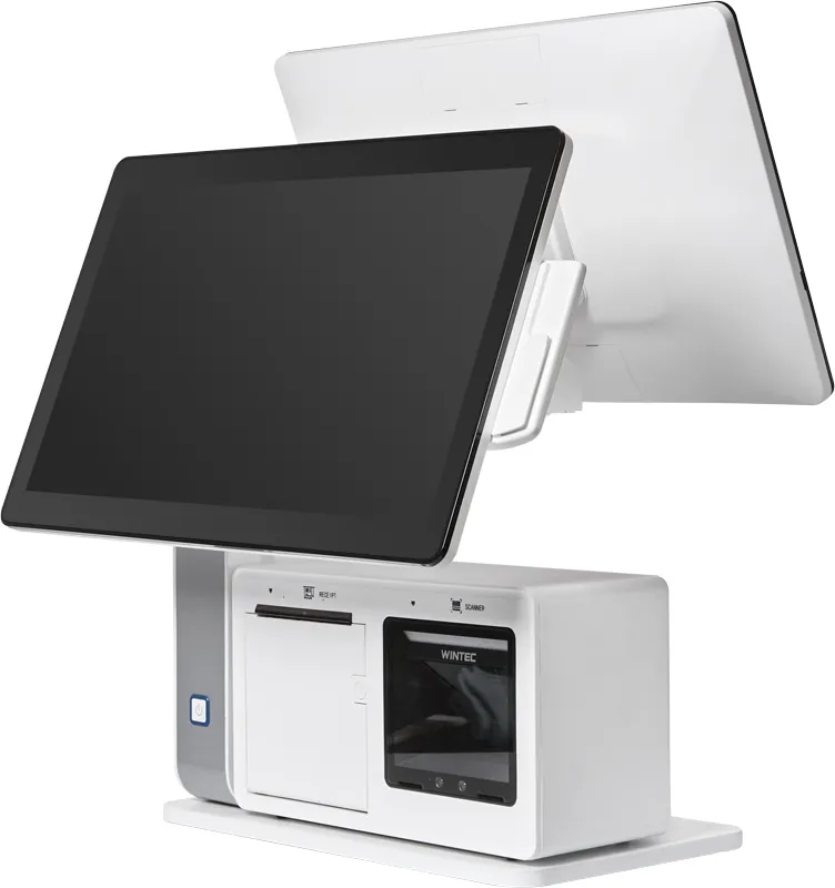 Сенсорный терминал Wintec Anypos300 (15.6", J6412, 4/128 Гб, без ОС), второй монитор 15,6", ридер, принтер 80 мм, 2D сканер