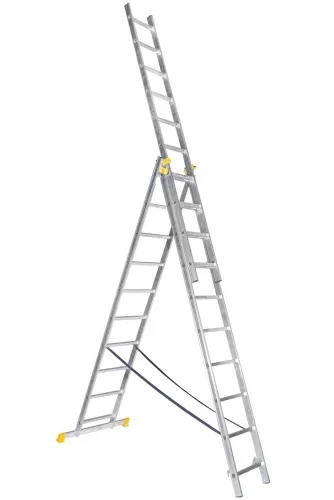 Лестница алюминиевые профессиональная 3-секционная 16 ступенек