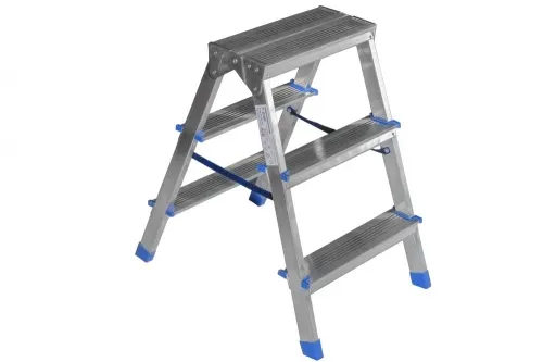 Лестница стремянка алюминиевая с двухсторонним восхождением 4 ступени