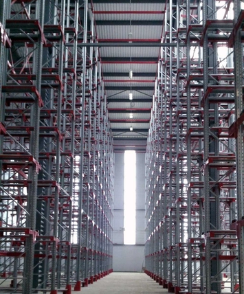 Стеллажи набивные фронтальные (нагрузка на уровень 1000 кг) 3 уровня