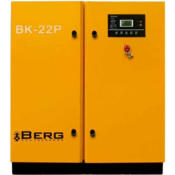 Винтовой компрессор с ременным приводом BERG IP23 ВК-22Р, давление 7 бар
