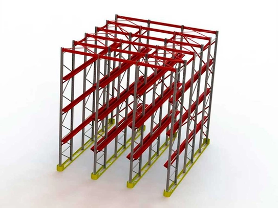 Стеллажи набивные фронтальные (нагрузка на уровень 1000 кг) 3 уровня