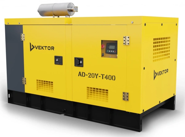 Дизельный генератор Vektor AD-20Y-T400 в шумозащитном кожухе с АВР