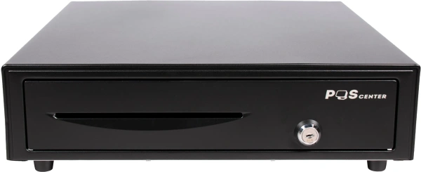 Денежный ящик POScenter 16E 410x420x100 распайка для "Epson/АТОЛ, без датчика открытой крышки", черный