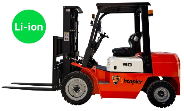 Погрузчик вилочный электрический Shtapler CPD-EL100 30ZM30 (Li-80V/280Ah.ST.SC.PS.1220.SH)