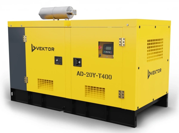 Дизельный генератор Vektor AD-20Y-T400 в шумозащитном кожухе