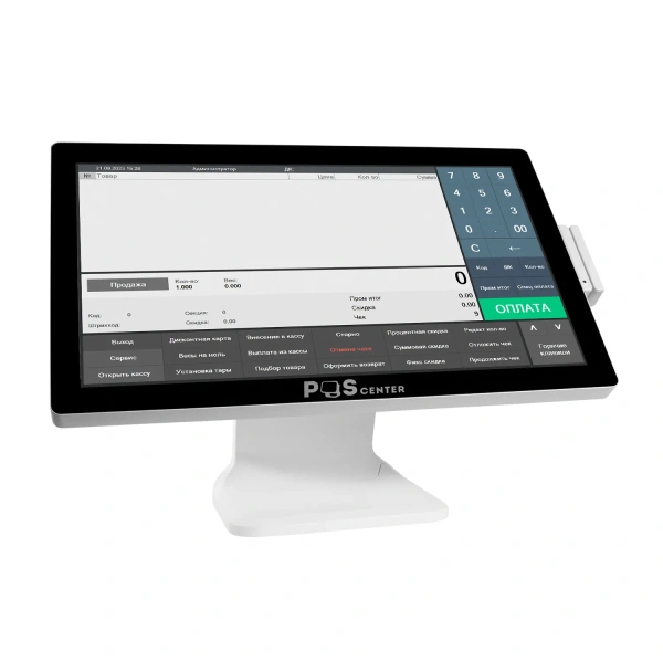 Сенсорный моноблок POScenter POS101 Pro (21.5", PCAP, N100, RAM 8Gb, SSD M2 256Gb, MSR) БЕЛЫЙ, без ОС