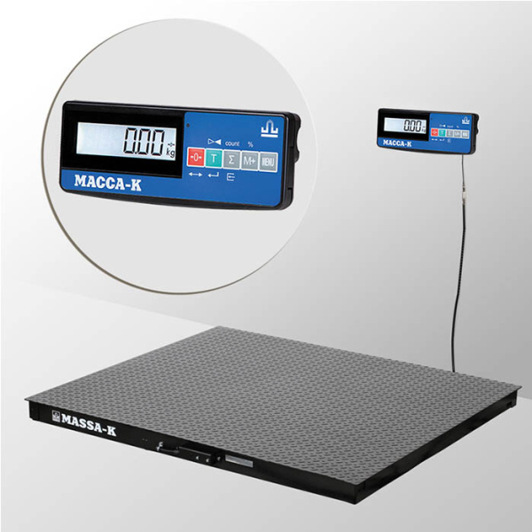 Весы платформенные моноблочные МАССА-К 4D-PM-10/10-1500-A(RUEW) (1000х1000)