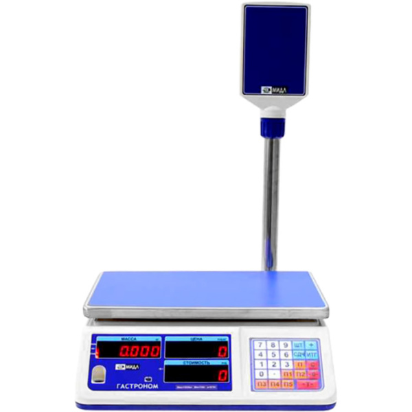 Весы торговые электронные МИДЛ МТ 6 МГДА (1/2, 230х320) «Гастроном» RS 232