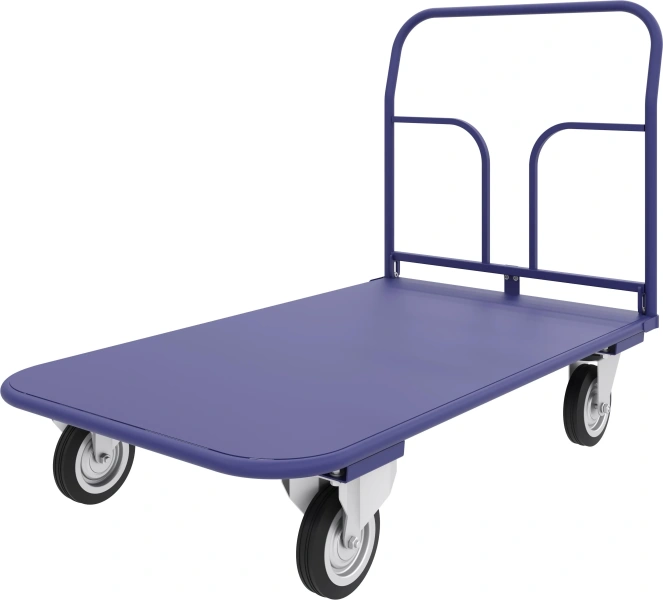 Тележка платформенная четырёхколёсная складная ручка, зацеп. ТПСР 1 МЗ (500х800) без колёс