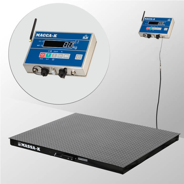 Весы платформенные моноблочные МАССА-К 4D-PM-15/12-1500-AB(RUEW) (1500х1000)