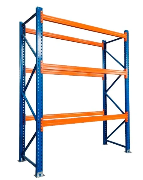 Металлические стеллажи для склада 3500х2700х1050 мм (нагрузка на уровень 2000 кг, сталь) 3 уровня