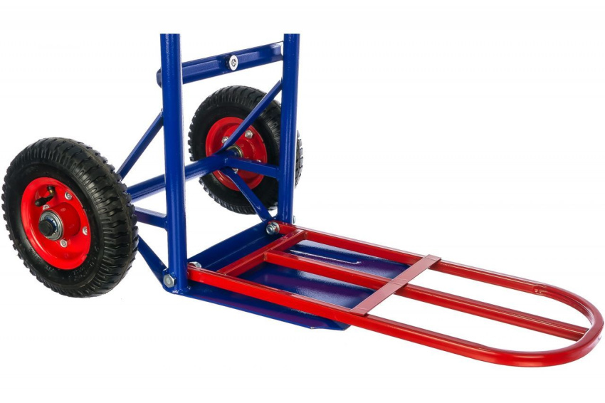 Тележка двухколесная грузовая с дополнительной полкой КГ 150 П колёса пневмо d200мм