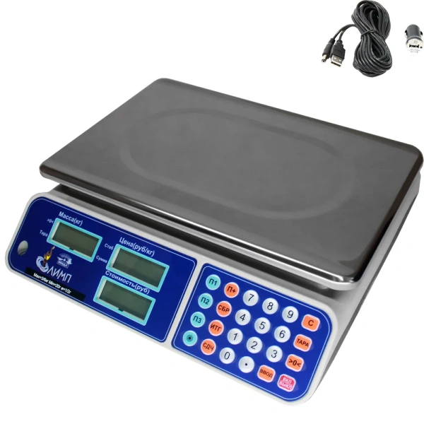 Весы торговые электронные МИДЛ МТ 30 МЖА (5/10, 355х235) «Олимп 1УР авто»