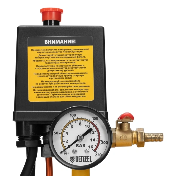 Компрессор с ременным приводом Denzel BCV2300/100, 58111