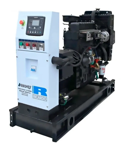 Дизельный генератор Азимут АД-16С-Т400-1РМ19 (16 кВт, открытое исполнение, двигатель Ricardo)