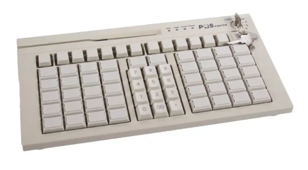 Клавиатура программируемая POScenter S67 (мод. 63 клавиши, MSR, ключ, USB, 3, 0 м.), белая