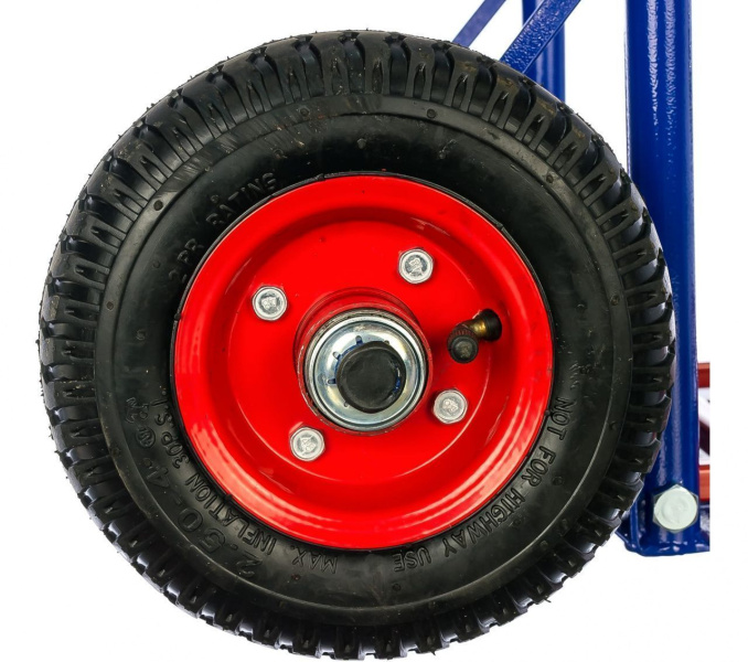 Тележка двухколесная грузовая с дополнительной полкой КГ 150 П колёса пневмо d200мм