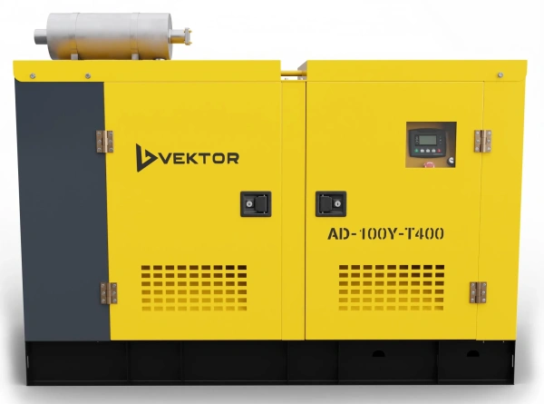 Дизельный генератор Vektor AD-100Y-T400 в шумозащитном кожухе