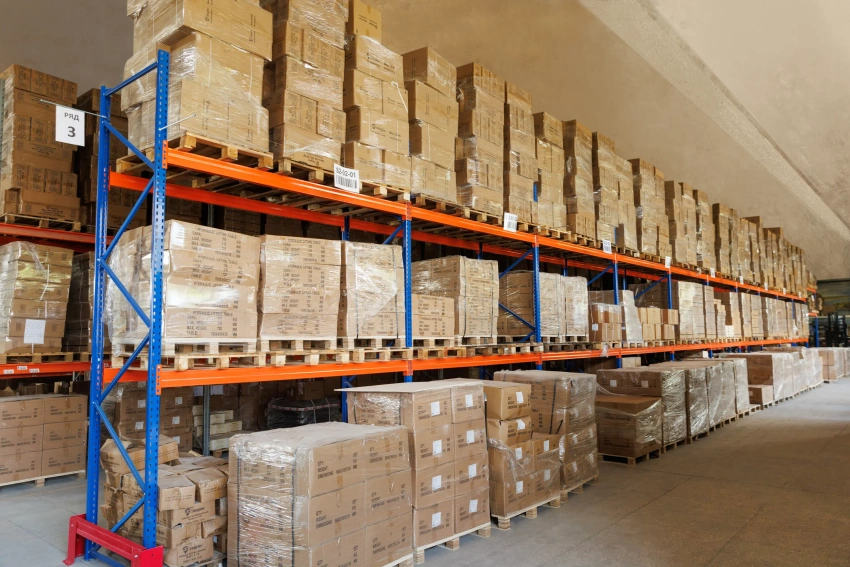 Стеллаж 4500х1800х1050 мм (нагрузка на уровень 4000 кг, сталь)