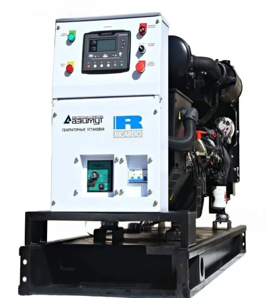 Дизельный генератор Азимут АД-50С-Т400-2РМ19 (50 кВт, открытое исполнение, двигатель Ricardo)