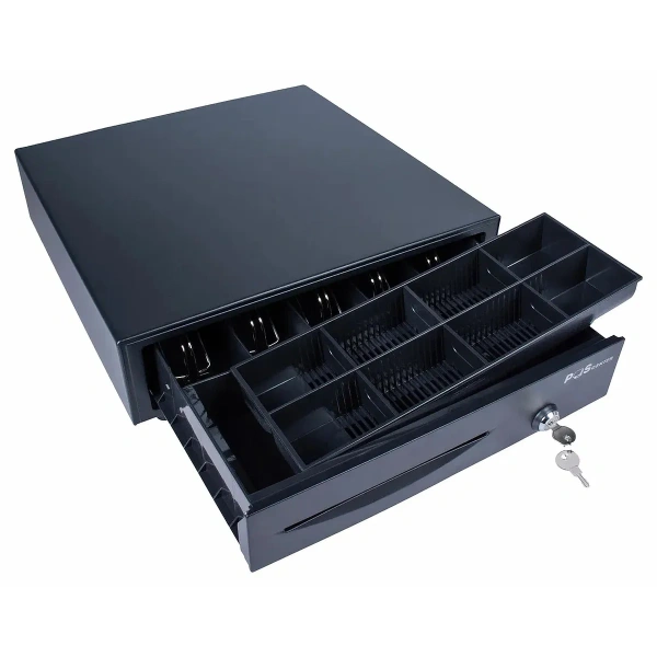 Денежный ящик PОScenter 16EM 410x415x100 механический, PUSH, черный
