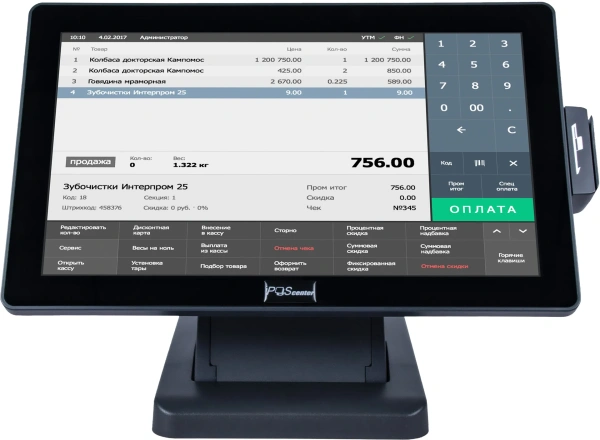 Сенсорный POS монитор POSCenter EVA-156 Pro MSR