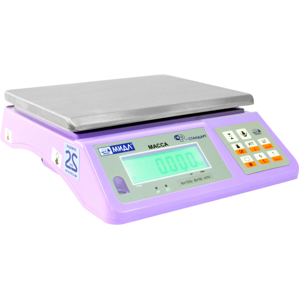 Весы фасовочные настольные МИДЛ МТ 6 В1ЖА (1/2; 230х320) «Ф стандарт» RS 232/Wi Fi