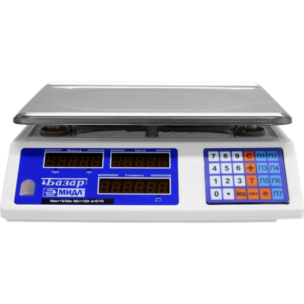 Весы торговые электронные МИДЛ МТ 30 МЖА (5/10, 230х330) «Базар 2У авто»