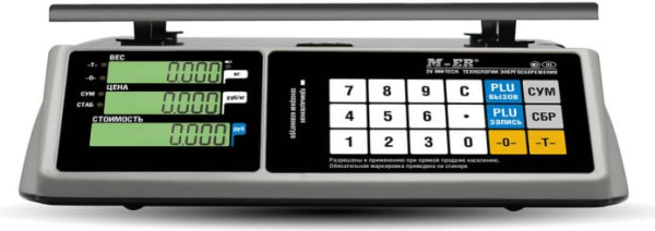 Весы торговые M-ER 328C-15.2 LCD с RS-232 и USB без АКБ