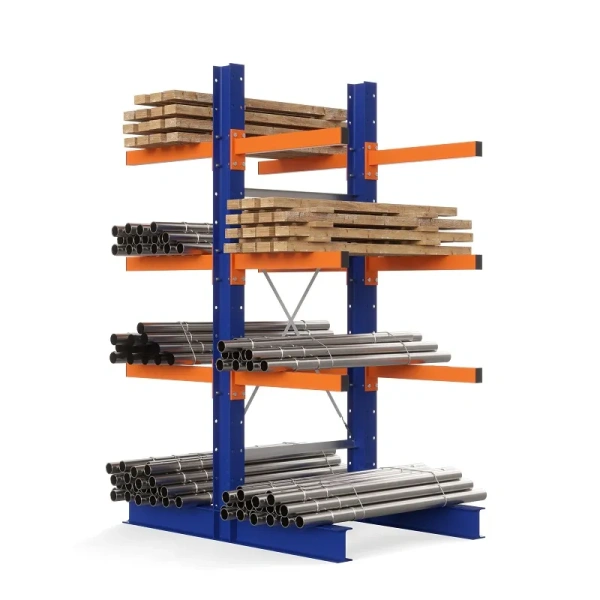 Стеллаж консольный двусторонний (нагрузка на консоль 500 кг, глубина 1450 мм)