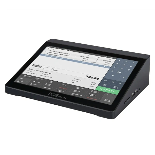Компактный сенсорный POS-терминал POScenter Prime(10.1" Intel Celeron J3455,1.5 GHz;RAM4Gb;eMMC64;без АКБ;Wi-Fi;BT) без ОС