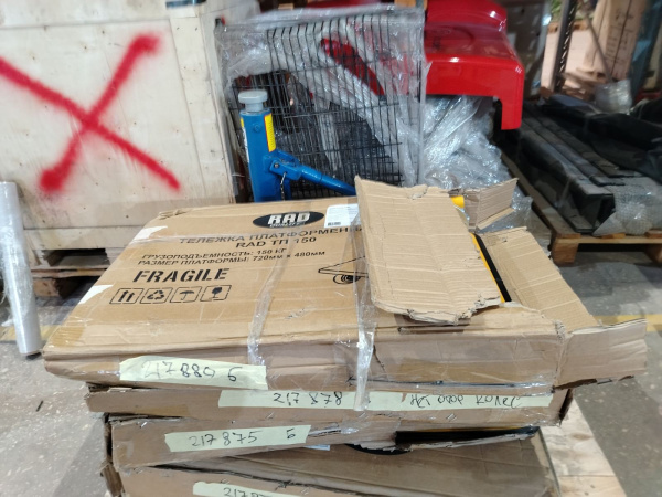 Тележка платформенная четырёхколёсная RAD ТП 150 (720х480) (Уценка) 217880