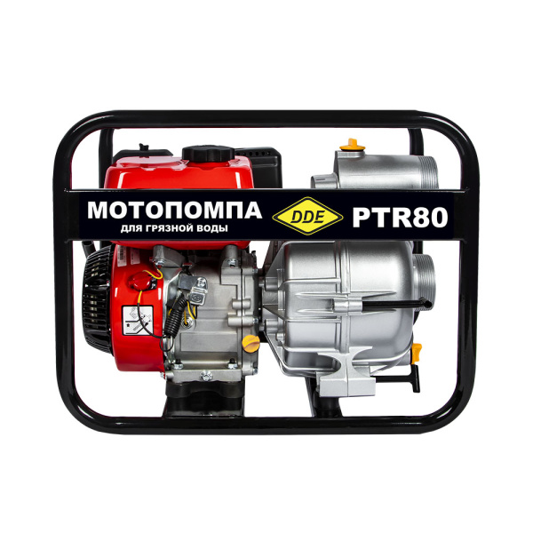 Мотопомпа бензиновая грязевая DDE PTR80