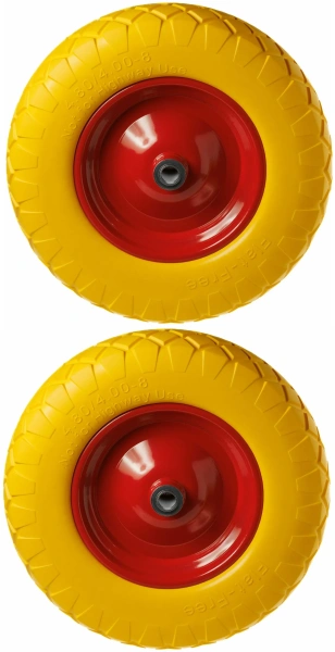 Тележка для перевозки двух баллонов с фиксацией ремнем КП 2.1 с комплектом колес d380 мм вспененный полиуретан (2 шт)