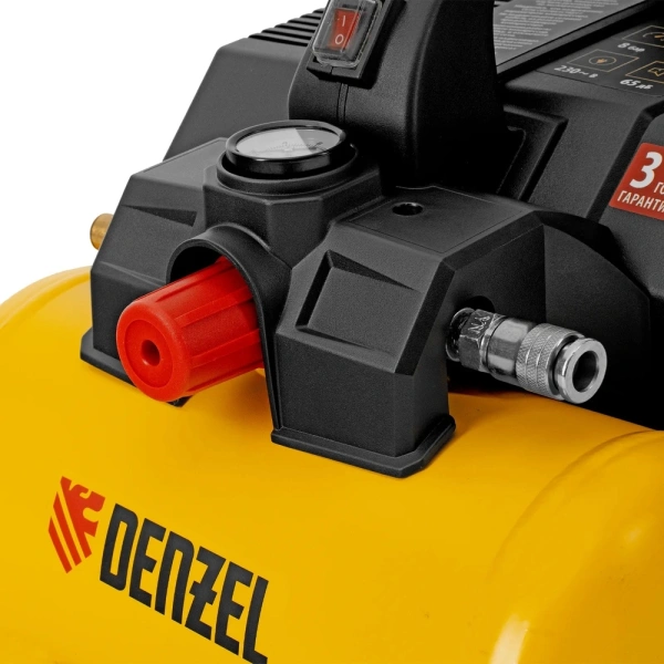 Компрессор безмасляный Denzel DLS750/6, 58019
