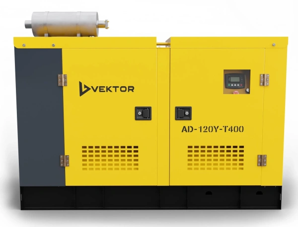 Дизельный генератор Vektor AD-120Y-T400 в шумозащитном кожухе