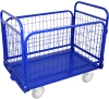 Тележка платформенная четырёхколёсная с сетчатыми бортами и складными ручками ТСРС 2 (600х900) без колёс