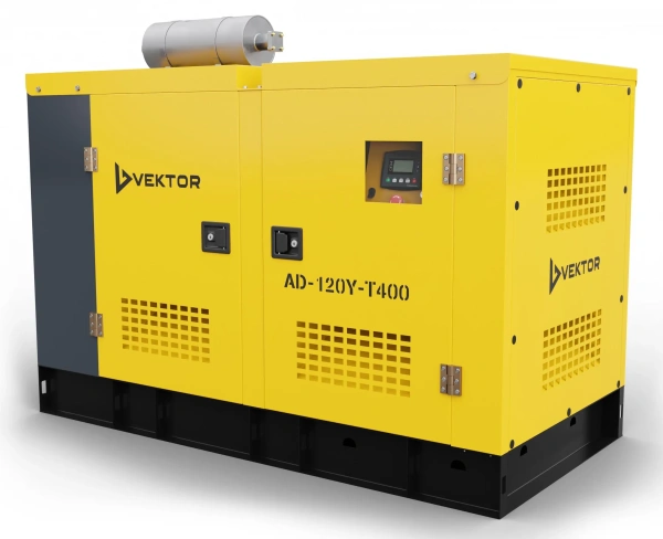 Дизельный генератор Vektor AD-120Y-T400 в шумозащитном кожухе