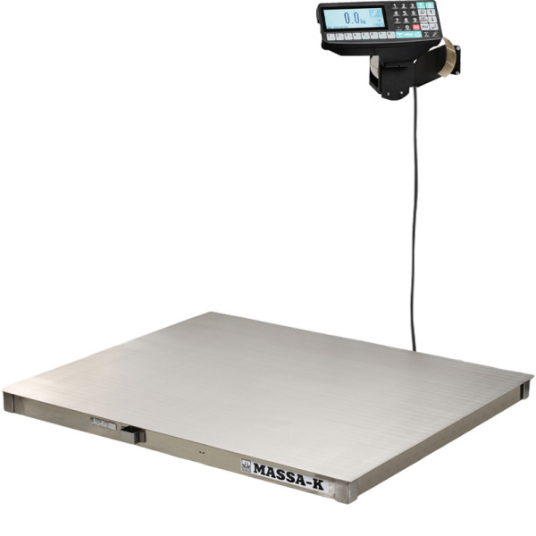 Весы платформенные с печатью этикеток МАССА-К 4D-PM.S-12/10-1500-RP (1000х1200)