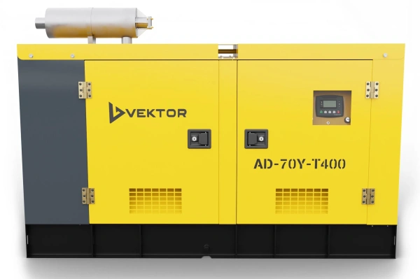 Дизельный генератор Vektor AD-70Y-T400 в шумозащитном кожухе с АВР
