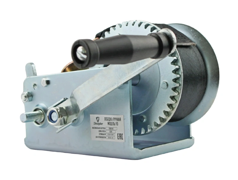 Лебедка ручная барабанная Shtapler FD-2500 (1130кг, 10м, лента)
