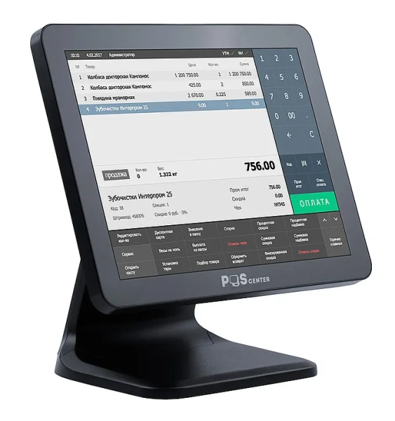 Сенсорный моноблок POScenter Atlas-2 (15", PCAP, N5095, RAM 8Gb, SSD 128Gb, БЕЗ MSR, V1) без ОС