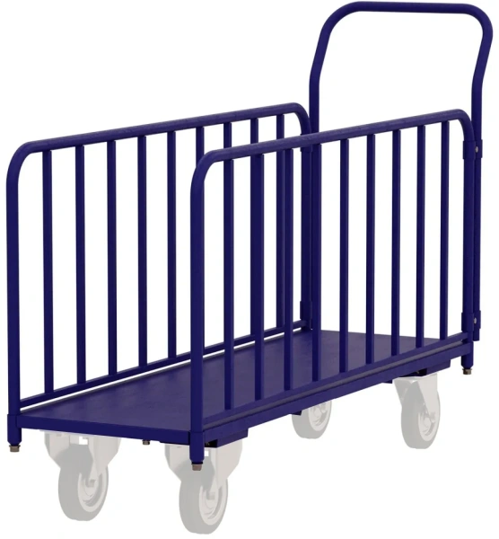 Тележка четырёхколёсная для перевозки длинномерных грузов ДЛ (450х1380) без колёс Тележка четырёхколёсная для перевозки длинномерных грузов ДЛ (450х1380) без колёс