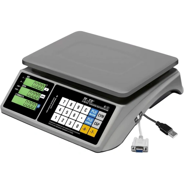 Весы торговые M-ER 328AC-32.5 LCD "TOUCH-M" с RS-232 и USB COM