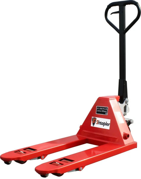 Тележка гидравлическая ручная с короткими вилами Shtapler AC 2500 PU, длина вил 800мм