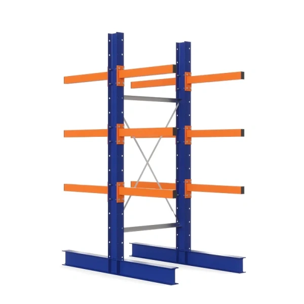 Стеллаж консольный двусторонний (нагрузка на консоль 500 кг, глубина 1450 мм)