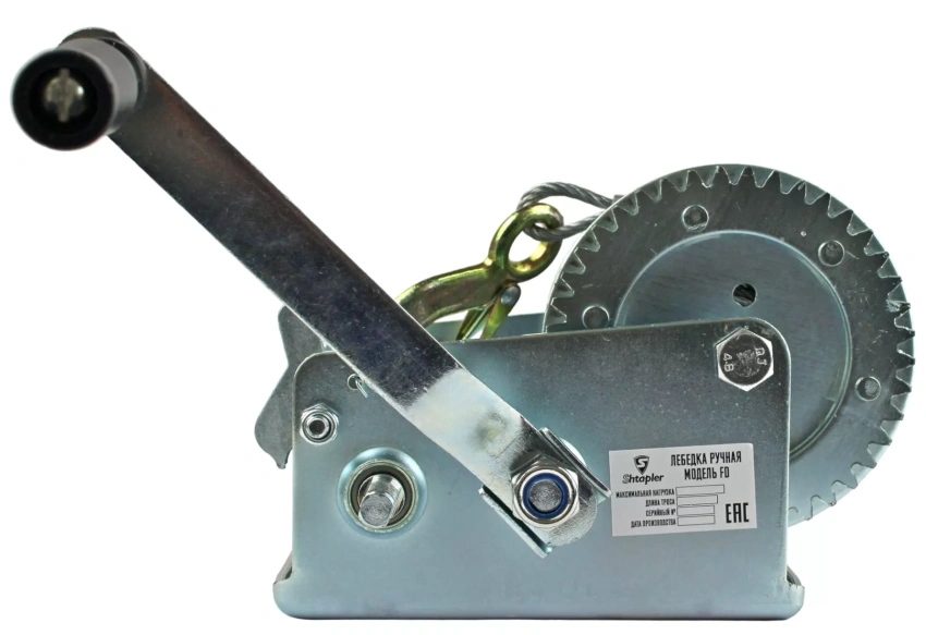 Лебедка ручная барабанная Shtapler FD-2500 (1130кг, 20м, трос)