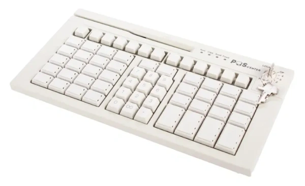 Клавиатура программируемая POScenter S67 Lite (67 клавиш, ключ, USB), белая, арт. PCS67WH