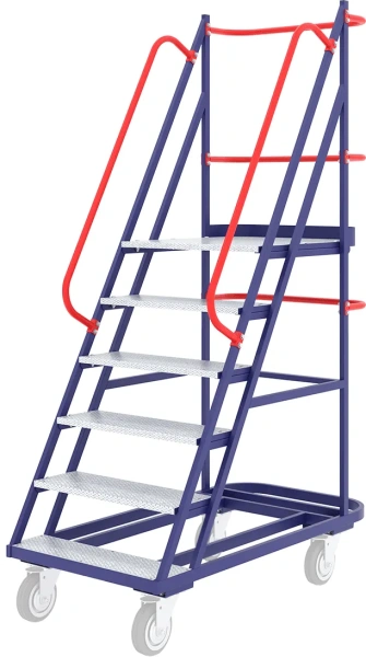 Лестница сварная передвижная ЛС 5 (670х1300х1950мм) 5 ступеней, без колёс